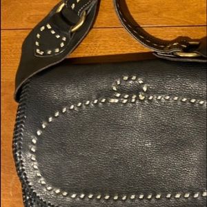 Conceal Carry Purse Black Leather with adjustable strap